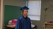 Graduate waiting for ceremony