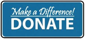 blue background with Make a Difference Donate in white
