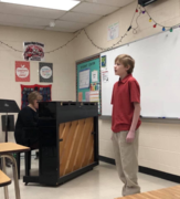 student singing at music festival