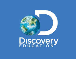 discover education logo with world