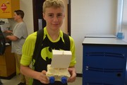 Students making boats