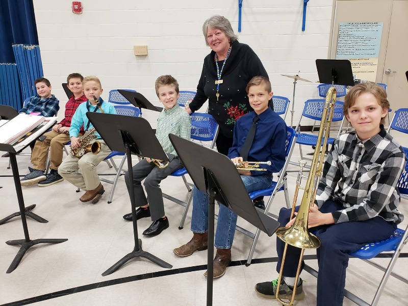 Mrs. Durgin with band