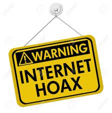 yellow warning sign with internet hoax