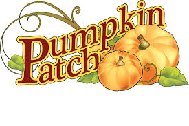 Word Pumpkin Patch with pumpkins and  vines