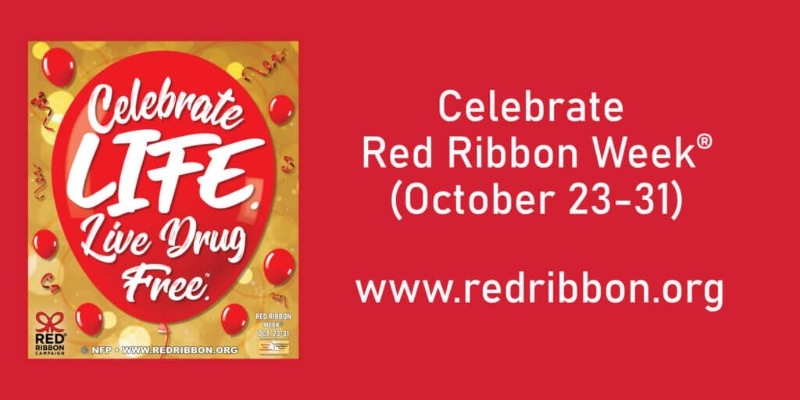 red ribbon logo red and gold